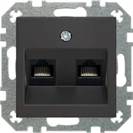 Gniazdka elektryczne - Liregus IKL-002-01.R/ON59 COMPUTER SOCKET 2XRJ45 - miniaturka - grafika 1