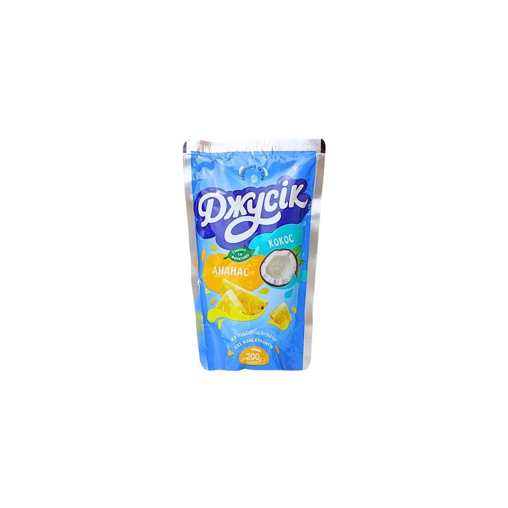 Napój o smaku ananasa z kokosem 