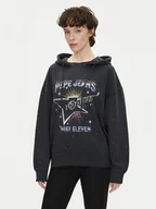 Bluzy damskie - Pepe Jeans Bluza Lilian PL581469 Czarny Loose Fit - miniaturka - grafika 1