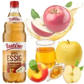 Ocet - Ocet Jabłkowy Naturalny 1L – niepasteryzowany, niefiltrowany z matką octową - miniaturka - grafika 1