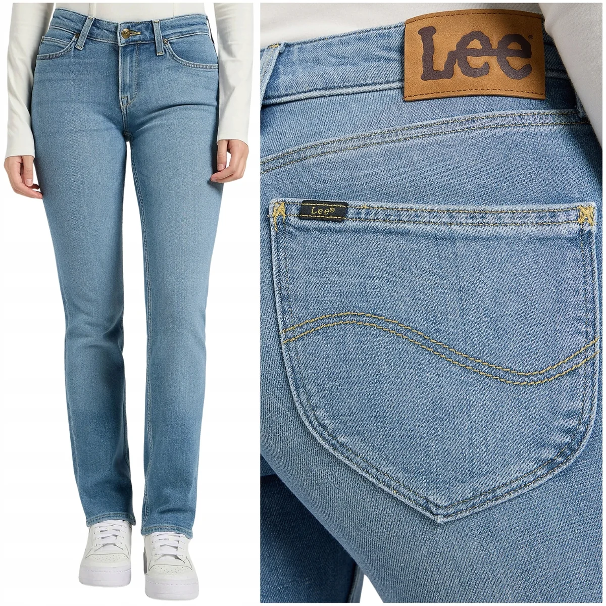 Lee Marion Straight Never Ending proste damskie spodnie jeansowe W36 L33