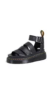 Sandały damskie - Dr.Martens Clarissa II Quad skórzane sandały damskie, czarny, 39 eu - miniaturka - grafika 1