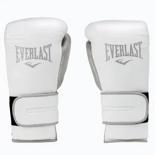 Everlast Rękawice bokserskie Powerlock 2 skórzane białe - Rękawice bokserskie - miniaturka - grafika 1