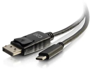 C2G 6ft USB C to DisplayPort Cable - 4K 30Hz - Externer Videoadapter - USB-C - DisplayPort - Schwarz - Złącza, przejściówki, adaptery - miniaturka - grafika 1
