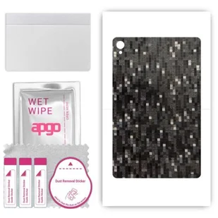 folia naklejka skórka strukturalna na TYŁ do TCL Tab 8 4G - Carbon Pixel Czarny - apgo SKINS - Akcesoria do tabletów i e-booków - miniaturka - grafika 1
