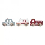 Samochody i pojazdy dla dzieci - Little Dutch Little Dutch Zestaw aut karetka, policja,wóz strażacki LD4388 - miniaturka - grafika 1
