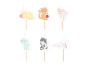 Urodziny dziecka - Świeczki pikery Kotki - 6 szt. - miniaturka - grafika 1
