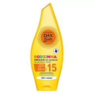 Balsamy i kremy do opalania - DAX Cosmetics Sun RODZINNA Emulsja do opalania dla dorosłych i dzieci SPF15, 250 ml 5900525053466 - miniaturka - grafika 1