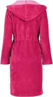 Szlafroki damskie - Cawo Szlafrok damski Welurowy z Kapturem Beere - miniaturka - grafika 1