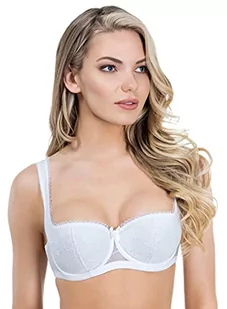 ROSME Lingerie Biustonosz damski typu bardotka, Kolekcja Eliza, Biały, rozmiar 95C - Biustonosze - miniaturka - grafika 1