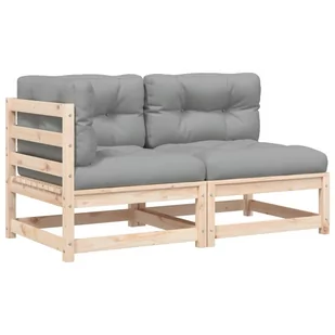 2-osobowa sofa ogrodowa z poduszkami, lite drewno sosnowe Lumarko! - Sofy ogrodowe - miniaturka - grafika 3