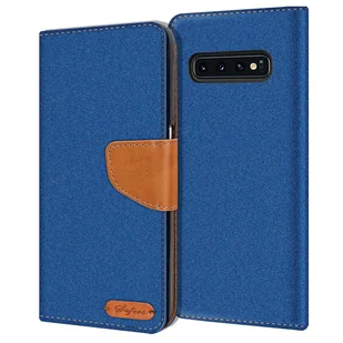 Etui na telefon komórkowy Samsung Galaxy S10+ etui z klapką etui ochronne pokrowiec z tkaniny - Etui i futerały do telefonów - miniaturka - grafika 1