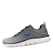 Trampki męskie - Skechers 232399 Olbk, Trampki męskie, Siatka węglowa czarna Trim, 40 EU - miniaturka - grafika 1