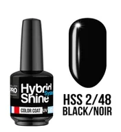 Lakiery hybrydowe - 2/48 BLACK/NOIR - Lakier hybrydowy Hybrid Shine System - Color UV/LED - Mollon PRO - miniaturka - grafika 1