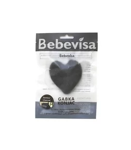 Bebevisa Bebevisa - Gąbka Konjac Do Twarzy Węgiel Bambusowy - Akcesoria do oczyszczania twarzy - miniaturka - grafika 1