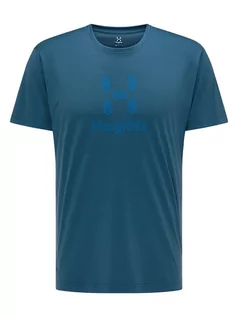 Koszulki sportowe męskie - Haglöfs Koszulka funkcyjna "Glee" w kolorze niebieskim - grafika 1