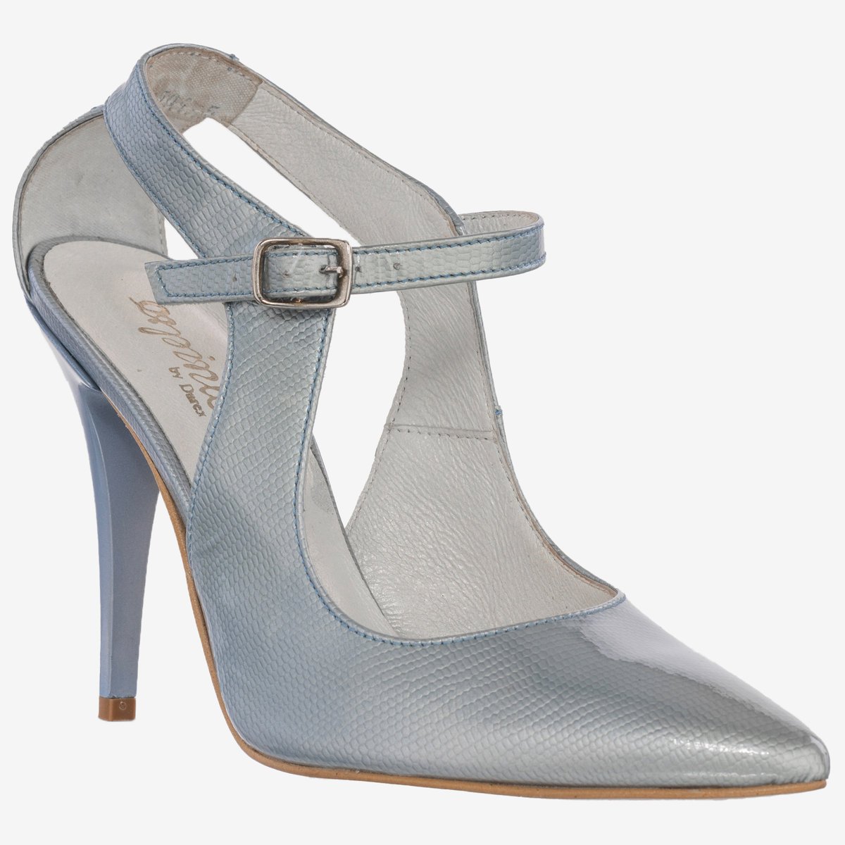 Szpilki Damskie Buty Skóra Naturalna Błękitne Darex C-359/6 37 Błękitny
