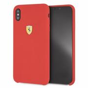 Etui i futerały do telefonów - Ferrari Hardcase do iPhone XS Max czerwony/Silicone FESSIHCI65RE - miniaturka - grafika 1