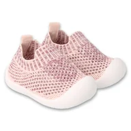 Buty dla dziewczynek - Befado niechodki 002P051 różowe - miniaturka - grafika 1
