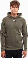 Bluzy męskie - Under Armour Bluza męska Under Armour Rival Fleece Hoodie oliwkowa 1379757 390 M - miniaturka - grafika 1