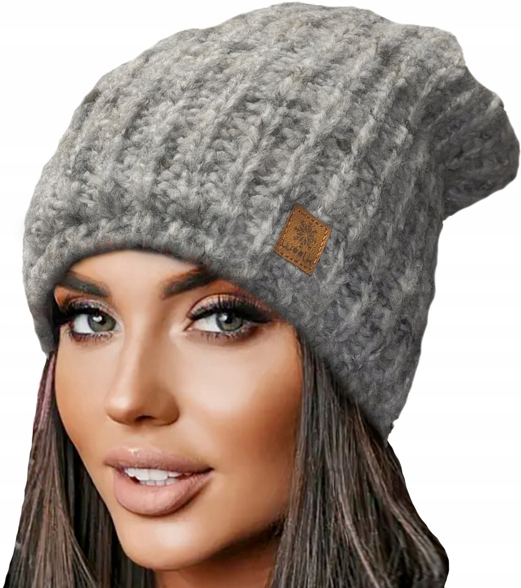 Zimowa Czapka Przytulna CIEPŁA Woolk PALOMA