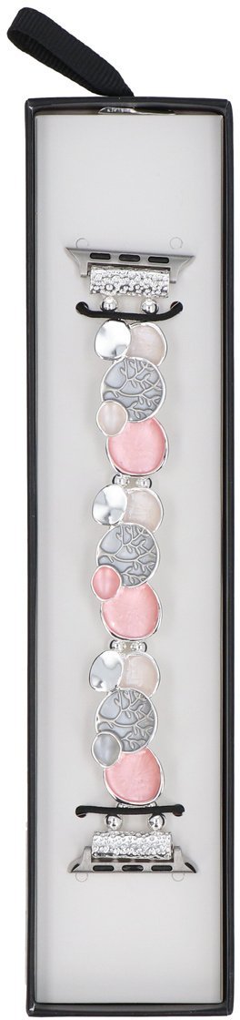 GlacierX Nowa bransoleta do smartwatcha GlacierX Gleam Grape Stretch Bracelet Juicy Fruits do Apple Watch 38/40/41mm Srebrno-Kolorowa