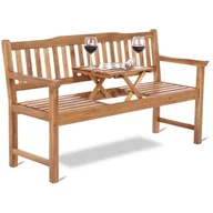 Ławki ogrodowe - Home&Garden Ławka ogrodowa drewniana Akacja ze stolikiem 774606 - miniaturka - grafika 1