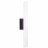 Lampy ścienne - Podłużny kinkiet Fayette W0365 Maxlight LED 12W 3000K IP44 metalowy szklany czarny - miniaturka - grafika 1