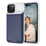 Etui i futerały do telefonów - Etui na baterie do iPhone 15,7000mAh Akumulator Ładowanie Etui na telefon - niebieskie Wielobarwny Blue - miniaturka - grafika 1