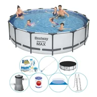 Baseny ogrodowe - Basen kombi - Bestway Steel Pro MAX 427x107 cm okrągły - miniaturka - grafika 1