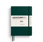 Notesy i bloczki - Notatnik Leuchtturm1917 A5, 411 stron, kropki, Forest Green - miniaturka - grafika 1