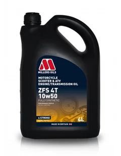 MILLERS ZFS 4T 10W50 100% SYNTETYK 4L - Oleje silnikowe MILLERS ZFS 4T 10W50 100% SYNTETYK 4L - Oleje silnikowe - miniaturka - grafika 1