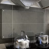 Akcesoria i części AGD - vidaXL Panel ochronny do kuchni, przezroczysty, 90x50 cm, szkło - miniaturka - grafika 1
