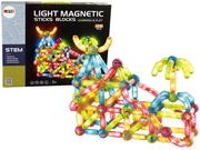 Klocki - Świecąca Zjeżdżalnia Dla Kulek Klocki Magnetyczne 128 Elementów - miniaturka - grafika 1