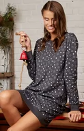 Piżamy damskie - Koszula nocna damska na długi rękaw Andromeda, Kolor stalowy-wzór, Rozmiar XL, Italian Fashion - Primodo.com - miniaturka - grafika 1