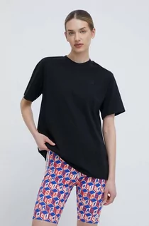 Koszulki sportowe damskie - New Balance t-shirt bawełniany damski kolor czarny WT41501BK - grafika 1