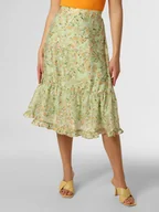 Spódnice - Moss Copenhagen - Spódnica damska z dodatkiem lnu  MSCHSandaya, zielony|wielokolorowy - miniaturka - grafika 1