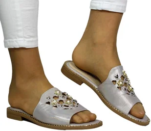 Klapki Komfortowe S.Barski KV27-063 Beige - S.BARSKI - Klapki i japonki damskie - miniaturka - grafika 1