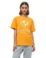 Koszulki i topy damskie - Beyond Now Damska koszulka Beate GOTS, pomarańczowy kwiat, XS - miniaturka - grafika 1