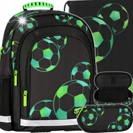 Plecaki szkolne i tornistry - ZESTAW PLECAK SZKOLNY FOOTBALL PIŁKA NOŻNA DLA CHŁOPCA PIÓRNIK WOREK - miniaturka - grafika 1