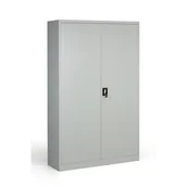 Szafy biurowe - B2B Partner Metalowa szafa, demontowana, 4 półki, 1200 x 1950 x 400 mm, szara 908007 - miniaturka - grafika 1