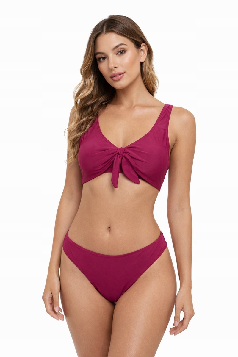 BORDO DAMSKI STRÓJ KĄPIELOWY DWUCZĘŚCIOWY BIKINI WYSOKI STAN WIĄZANY XL