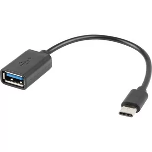 LANBERG Kabel USB 2.0 Lanberg USB type-C(M) - USB-A(F) 0,15m OTG czarny AD-OTG-UC-01 - Kable USB - miniaturka - grafika 4