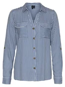 Koszule damskie - Vero Moda Koszula w kolorze niebiesko-białym - miniaturka - grafika 1