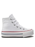 Buty dla dziewczynek - Converse Trampki Chuck Taylor All Star Eva Lift Canvas Platform 372860C Biały - miniaturka - grafika 1