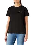 Koszulki i topy damskie - Vila Damska koszulka Vipure Love S/S L/Ka, Czarny/nadruk: Love Cloud Dancer, XS - miniaturka - grafika 1