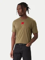 Koszulki męskie - HUGO T-Shirt Diragolino 50447978 Zielony Regular Fit - miniaturka - grafika 1