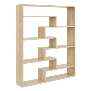 Regał ścienny na książki, biblioteczka, 104x18x120 cm, dąb sonoma, mat - Regały - miniaturka - grafika 1