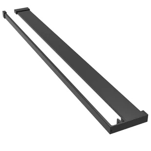 VIDAXL Półka ścienna do prysznica typu walk-in, czarna, 80 cm - Kabiny prysznicowe - miniaturka - grafika 3