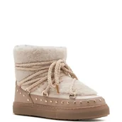 Śniegowce damskie - INUIKII Śniegowce CURLY ROCK | shearling | skóra - miniaturka - grafika 1